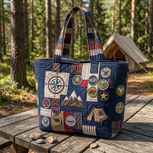 The Mountain Trail Quilted Tote