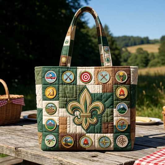 The Scout Emblem Quilted Tote