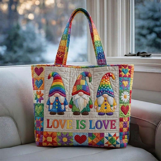 The Gnome Pride Quilted Tote