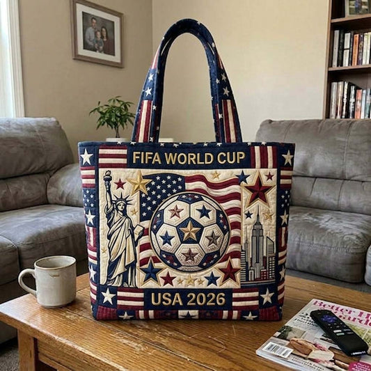 The Patriotic Soccer Quilted Tote