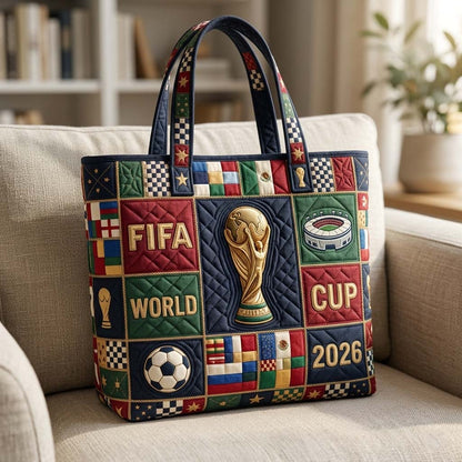 World Cup Trophy Flags Quilted Tote