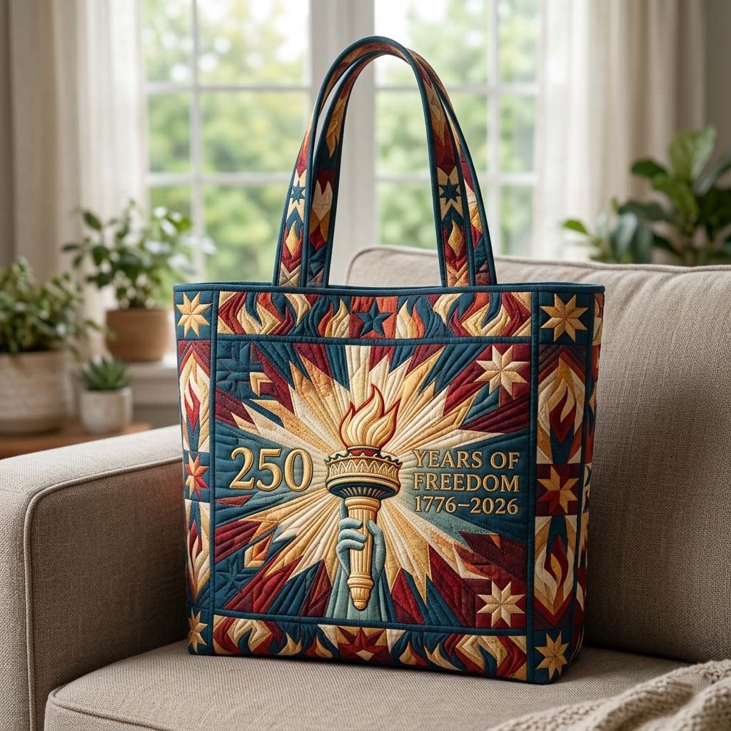 The Freedom Torch Quilted Tote