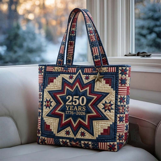 Star Patriotic Americana Quilted Tote