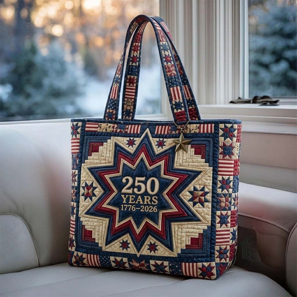 Star Patriotic Americana Quilted Tote