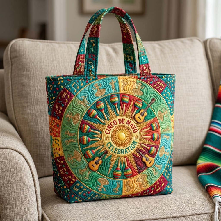 Cinco De Mayo Celebration Quilted Tote