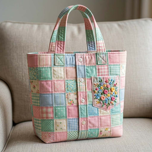 The Pastel Patch Quilted Tote
