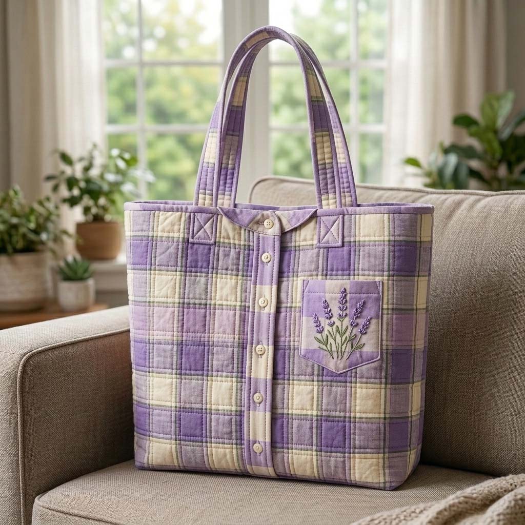 The Lavender Patch Quilted Tote