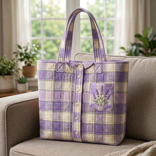 The Lavender Patch Quilted Tote