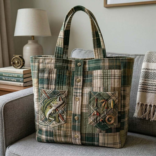 The Vintage Angler Quilted Tote