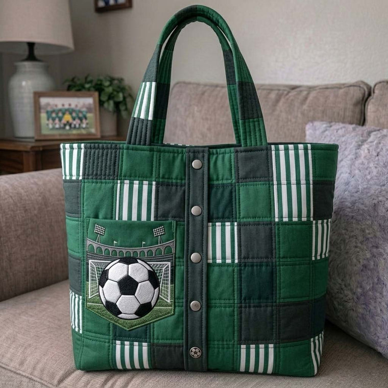 The Soccer Patch Quilted Tote