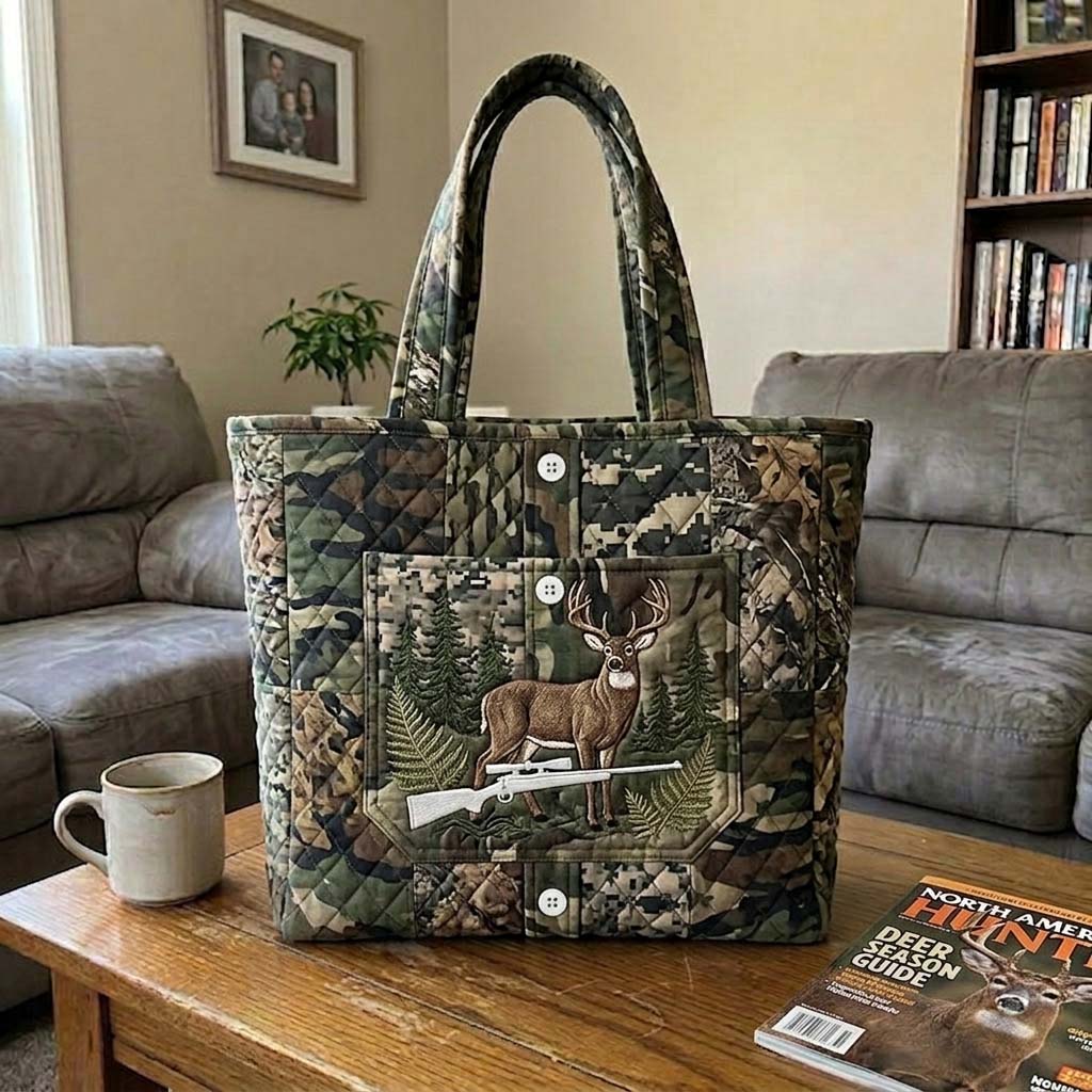 The Deer Patch Quilted Tote