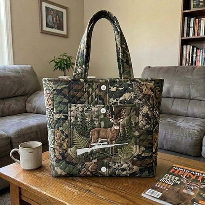 The Deer Patch Quilted Tote