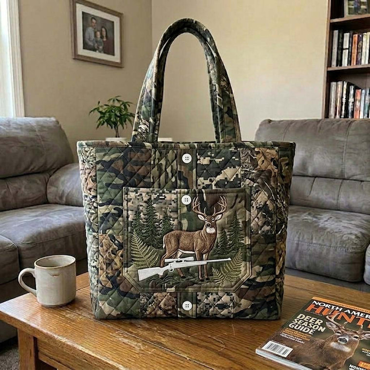 The Deer Patch Quilted Tote