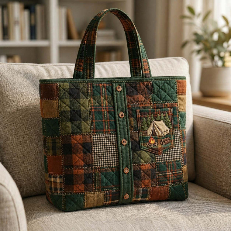 The Cozy Camping Quilted Tote