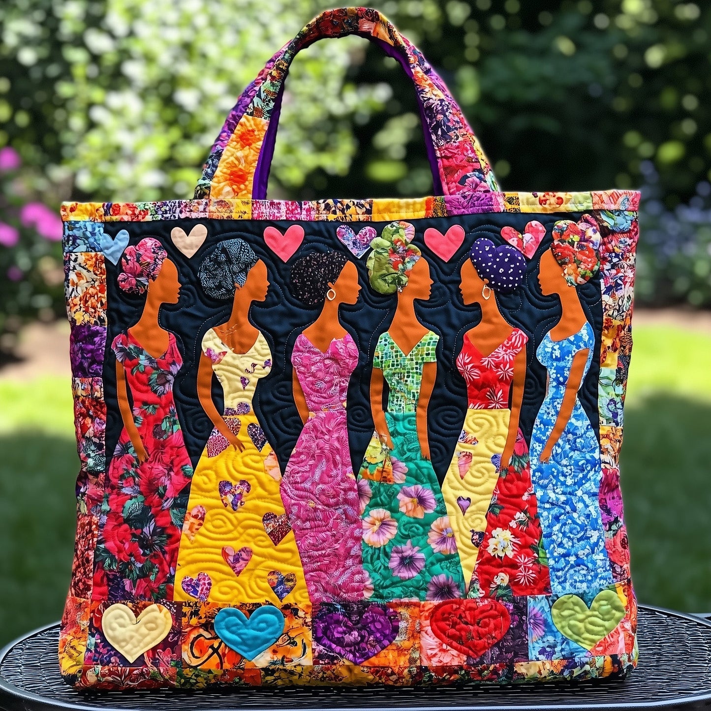 Colorful Women Silhouettes Tote Bag