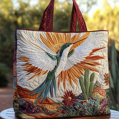 Everyday Hummingbird Sunburst Quilted Tote