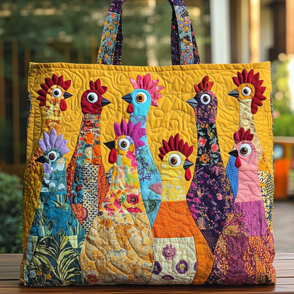 Everyday Colorful Chickens Tote Bag