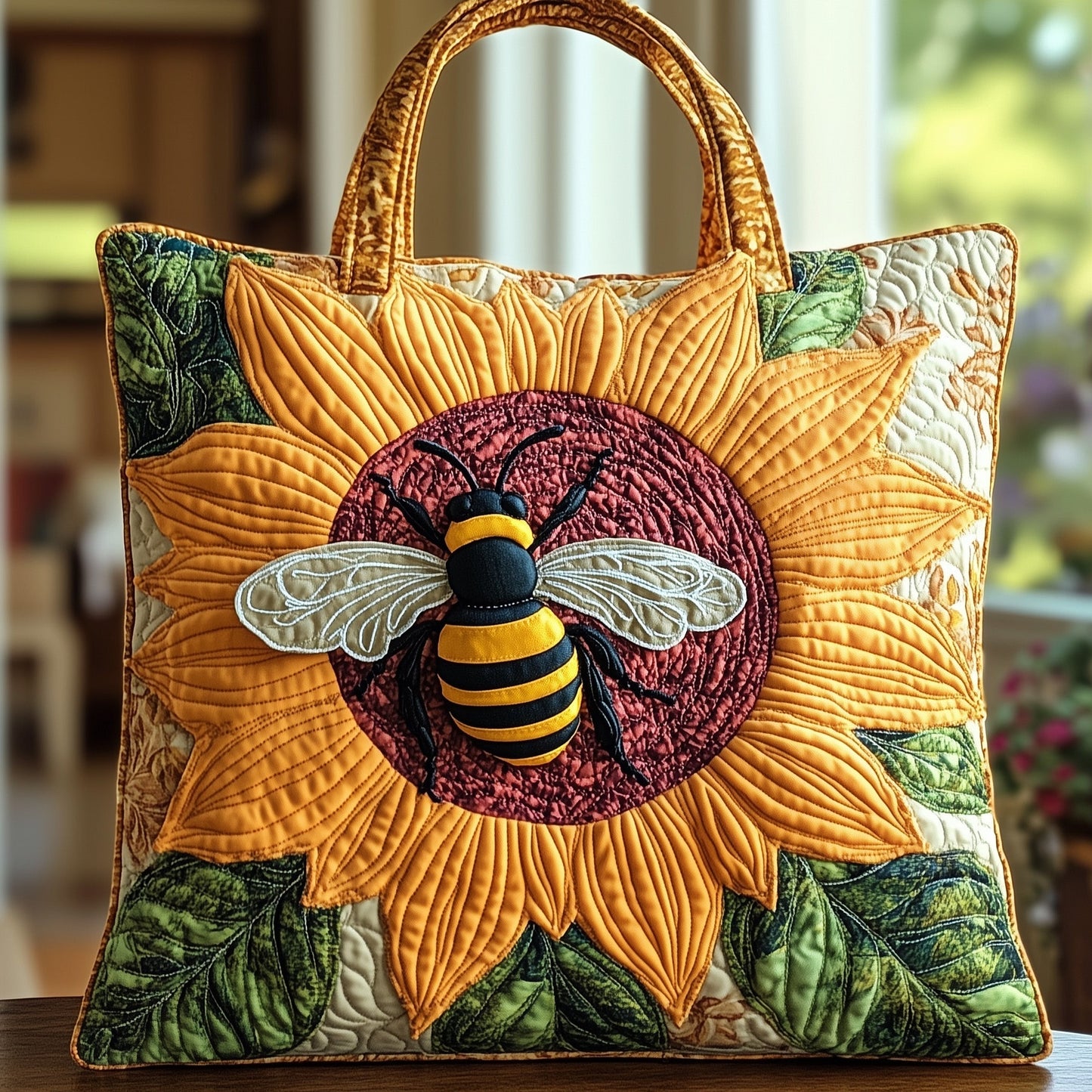 The Sunny Bee Quilted Tote