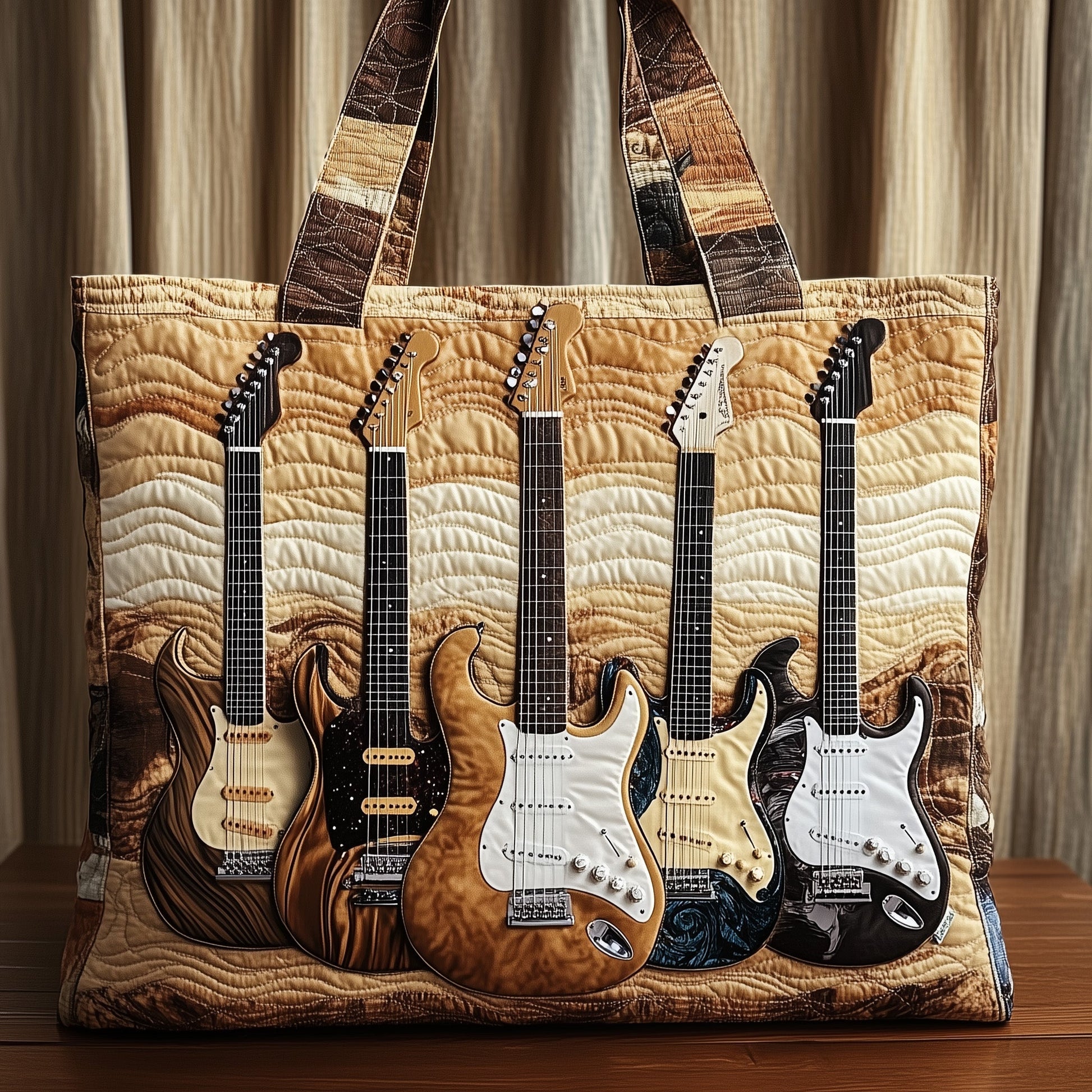 Everyday Electric Guitars Quilted Tote
