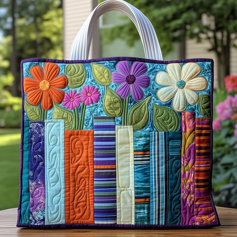 Garden Of Books Quilted Tote