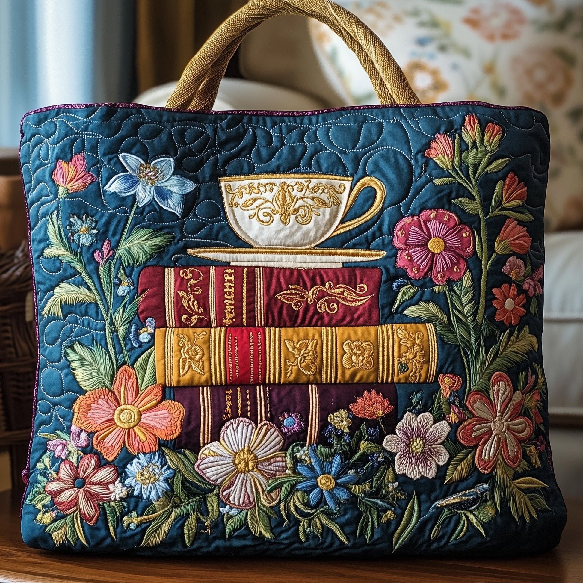 Everyday Bookish Quilted Tote Bag