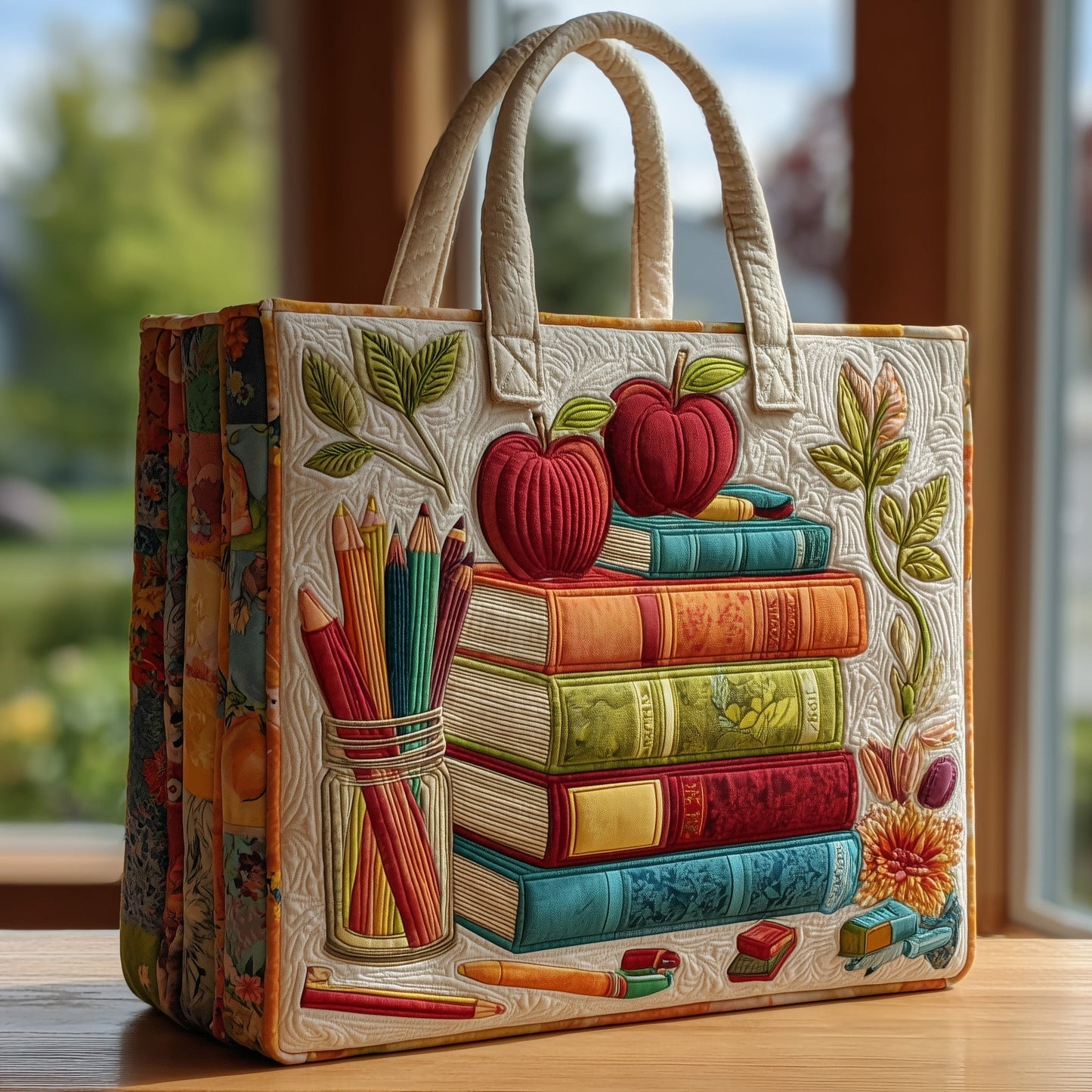 Everyday School Quilted Tote Bag