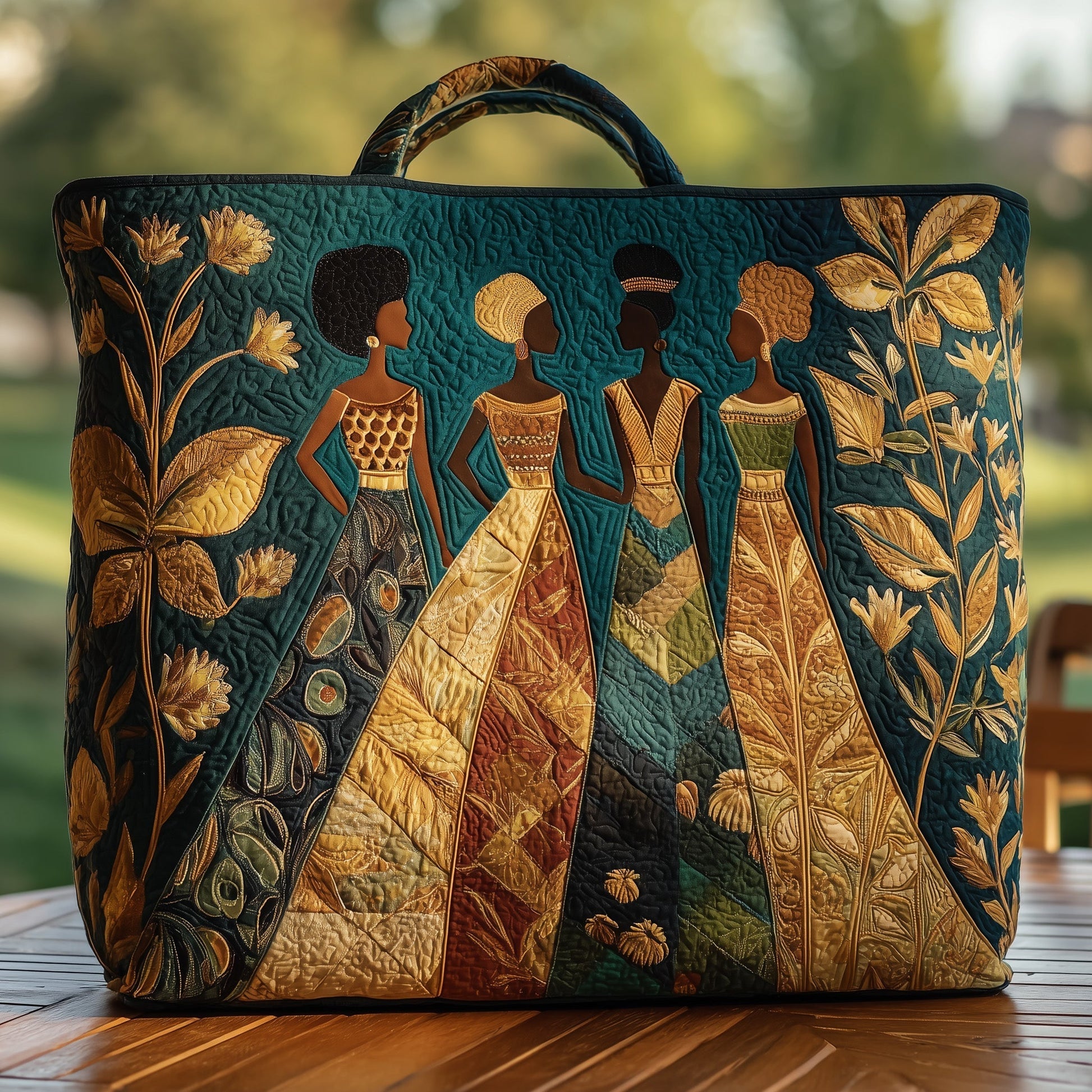 Golden Queens Everyday Quilted Tote