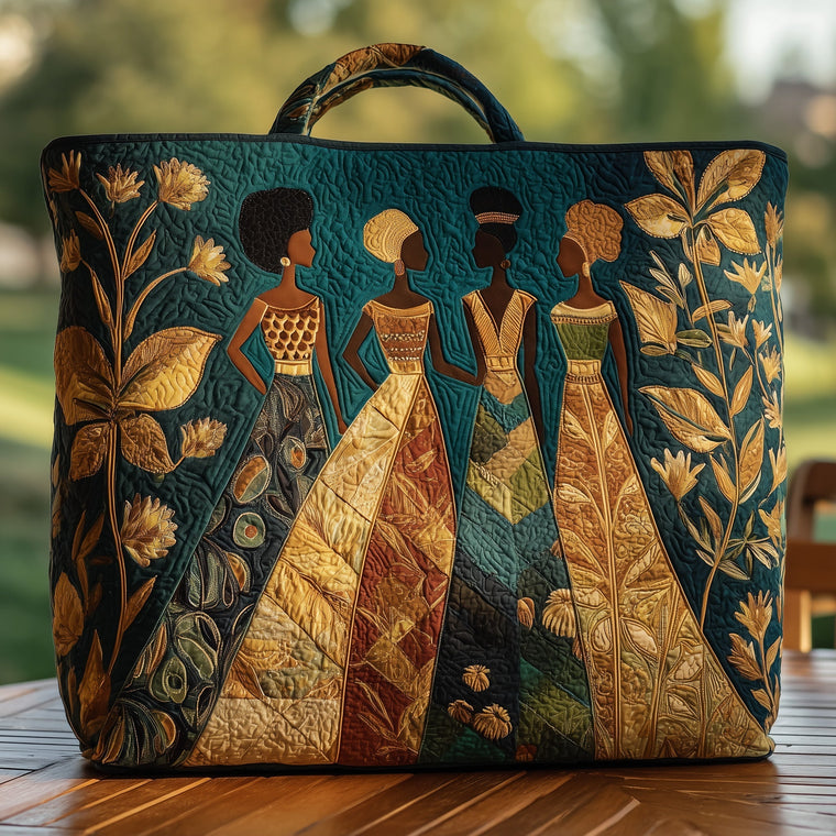 Golden Queens Everyday Quilted Tote