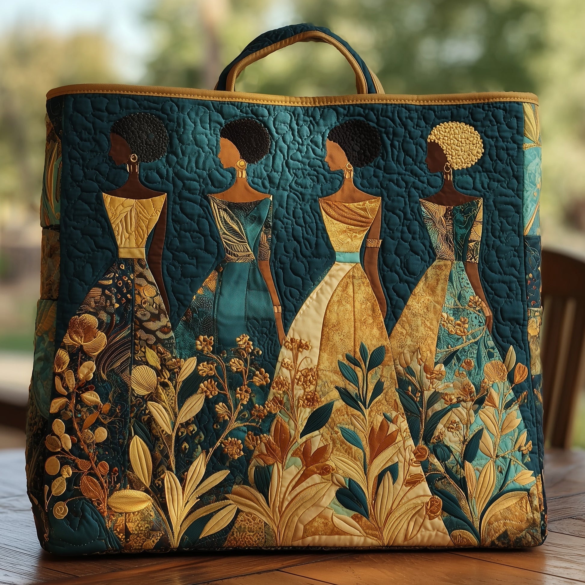 Everyday Golden Queens Quilted Tote