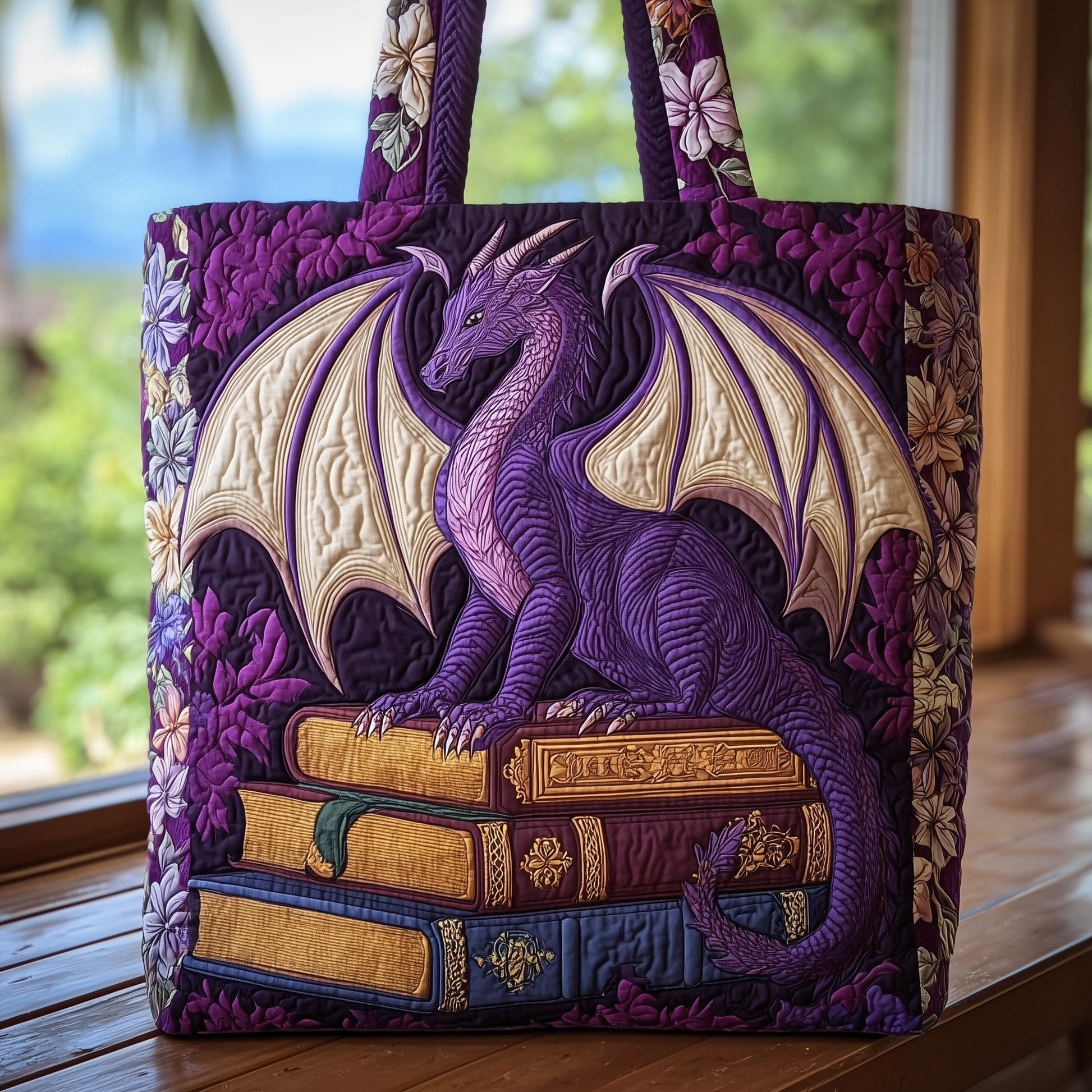 Everyday Bookself Quilted Tote Bag