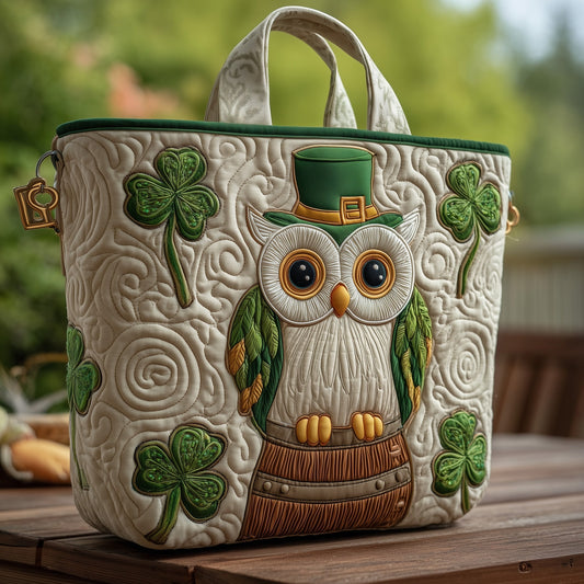 Everyday Owl Shamrocks Tote Bag