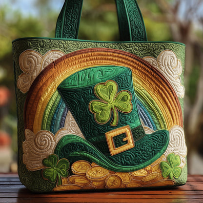 Shamrock Top Hat Quilted Tote