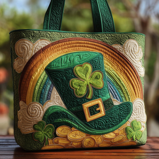 Shamrock Top Hat Quilted Tote