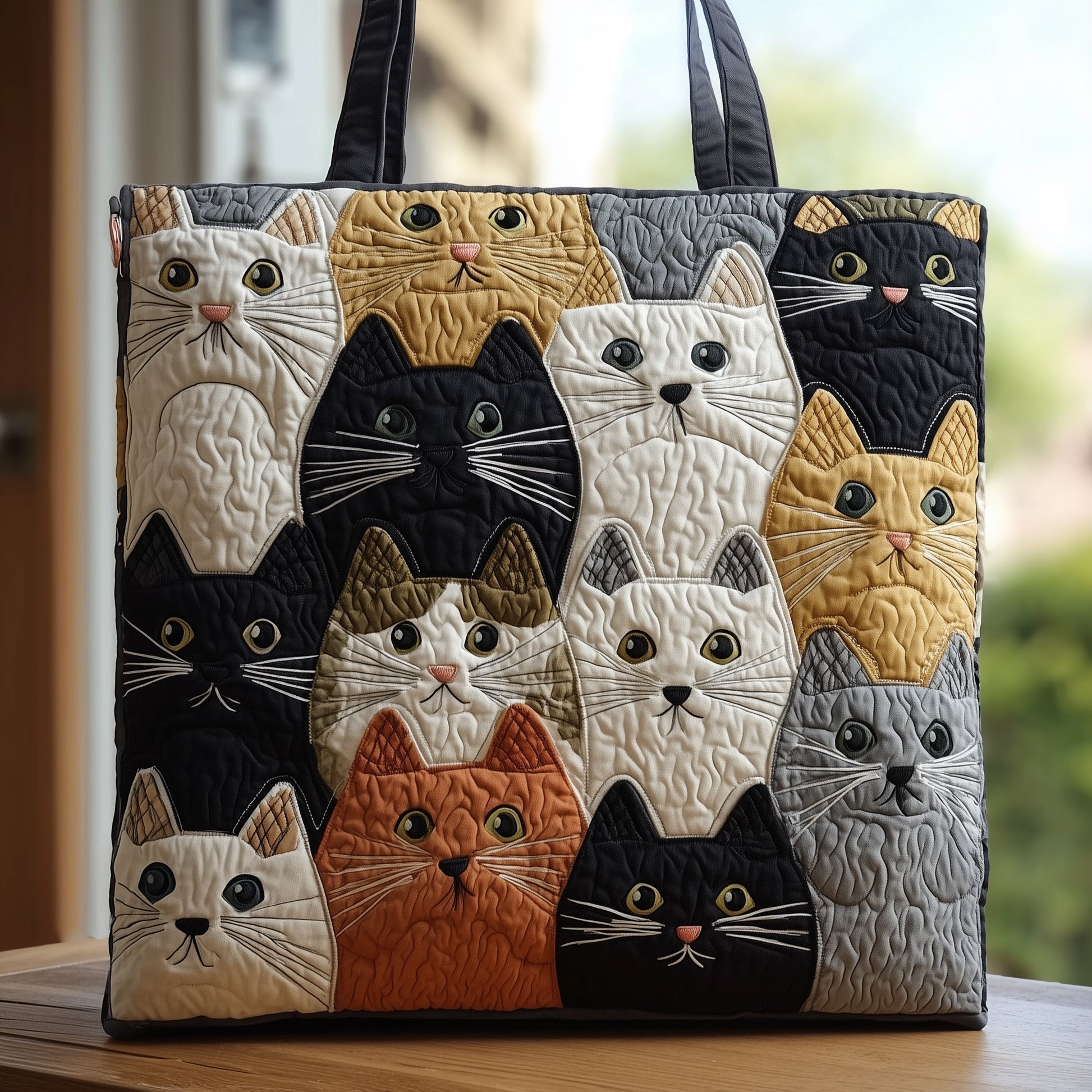 The Playful Cat Quilt Tote