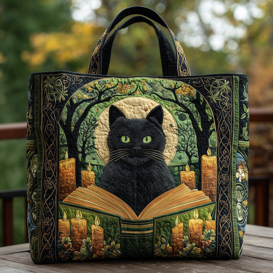 The Enchanted Cat Quilted Tote
