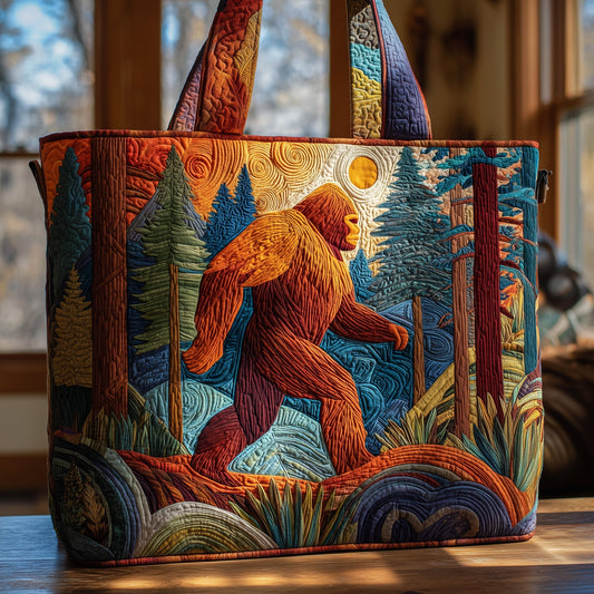 Bigfoot Forest Scene Tote Bag