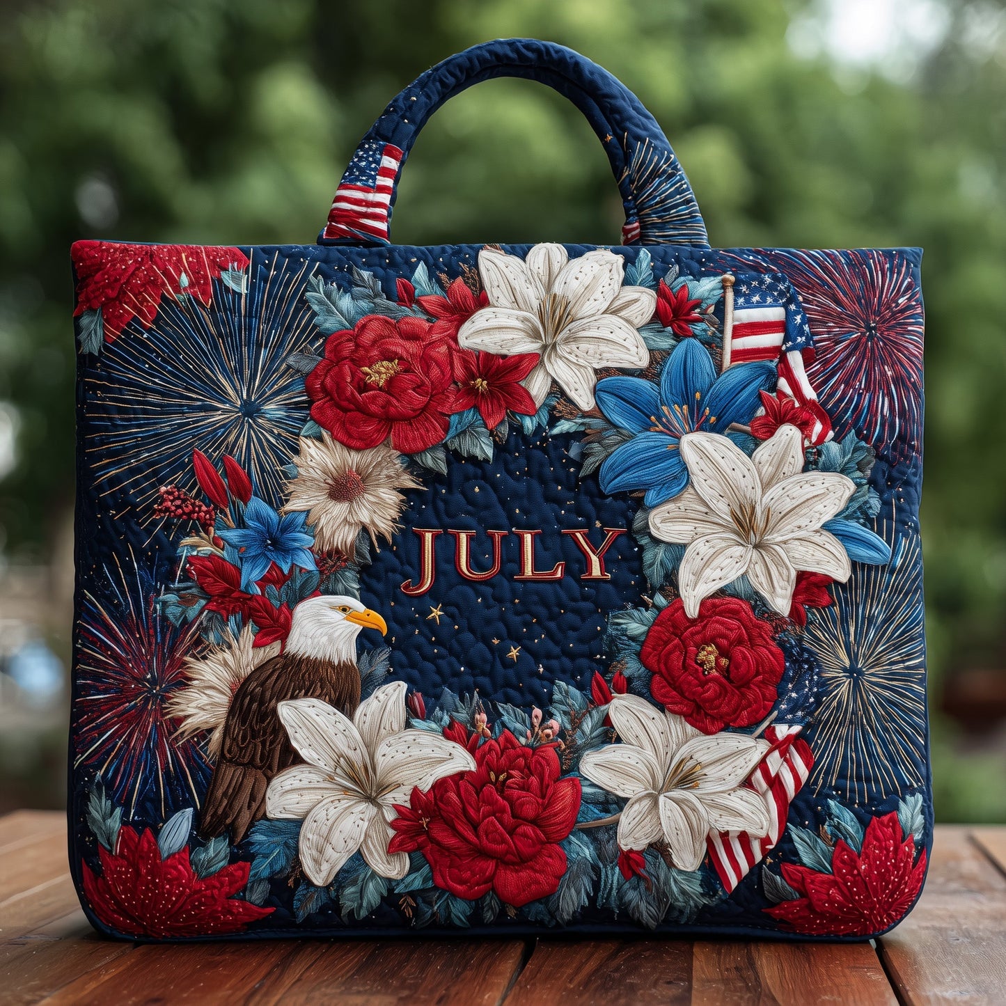 July Fourth Quilted Tote Bag