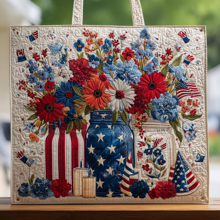 Fourth Of July Quilted Tote