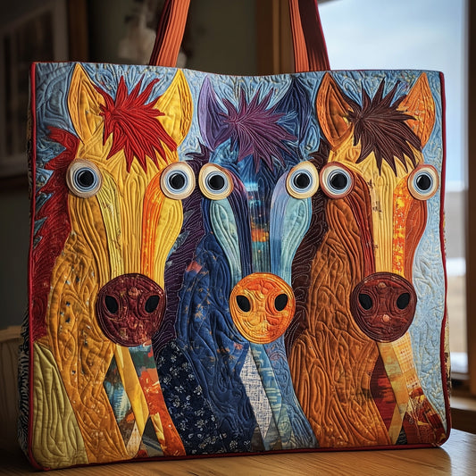 The Playful Horse Quilted Tote