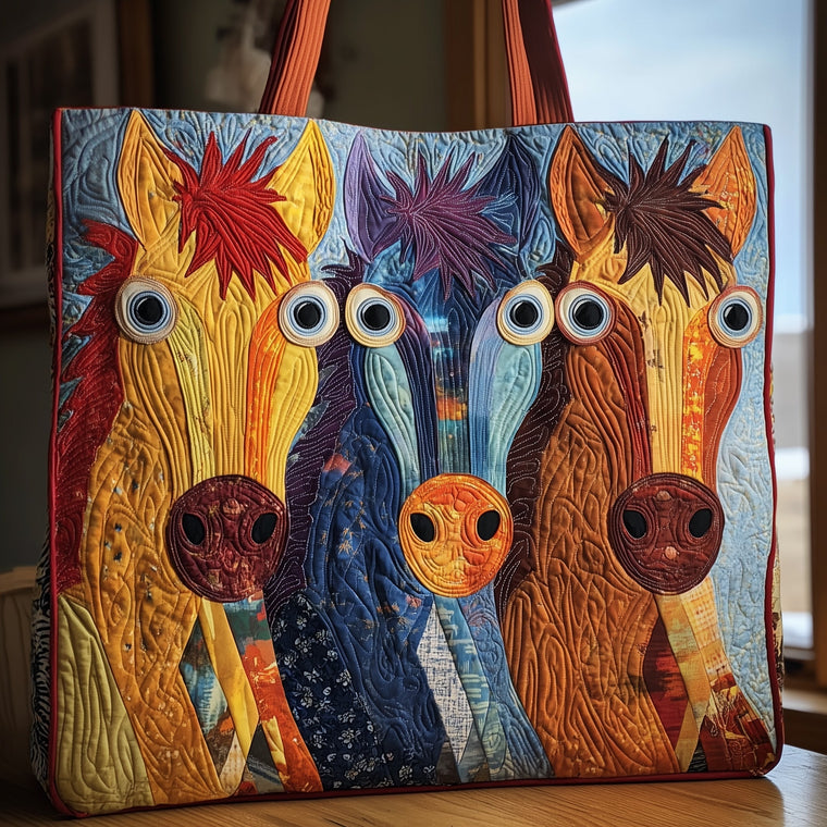 The Playful Horse Quilted Tote