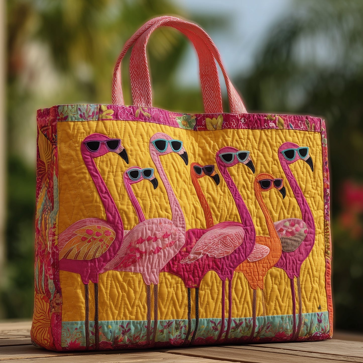 Everyday Flamingos Sunglasses Tote Bag