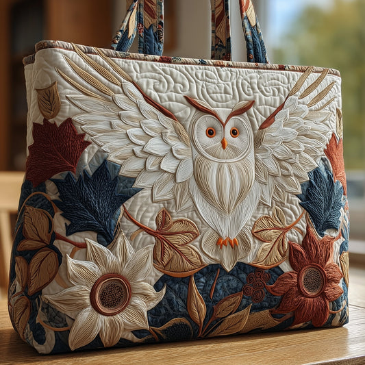The Owl Garden Quilted Tote