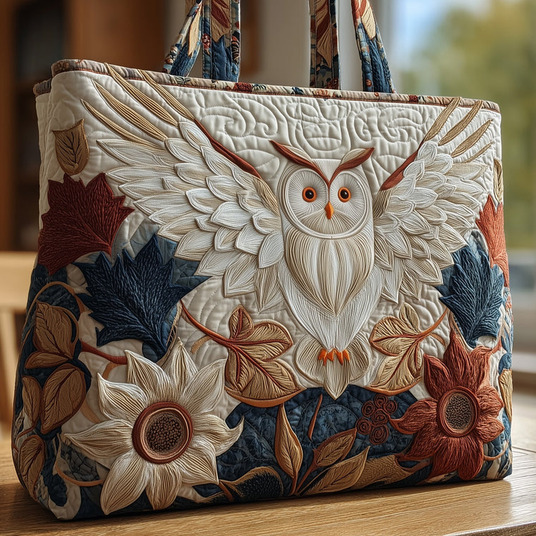 The Owl Garden Quilted Tote