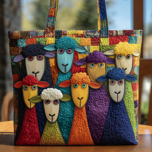 The Colorful Sheep Quilted Tote 8552