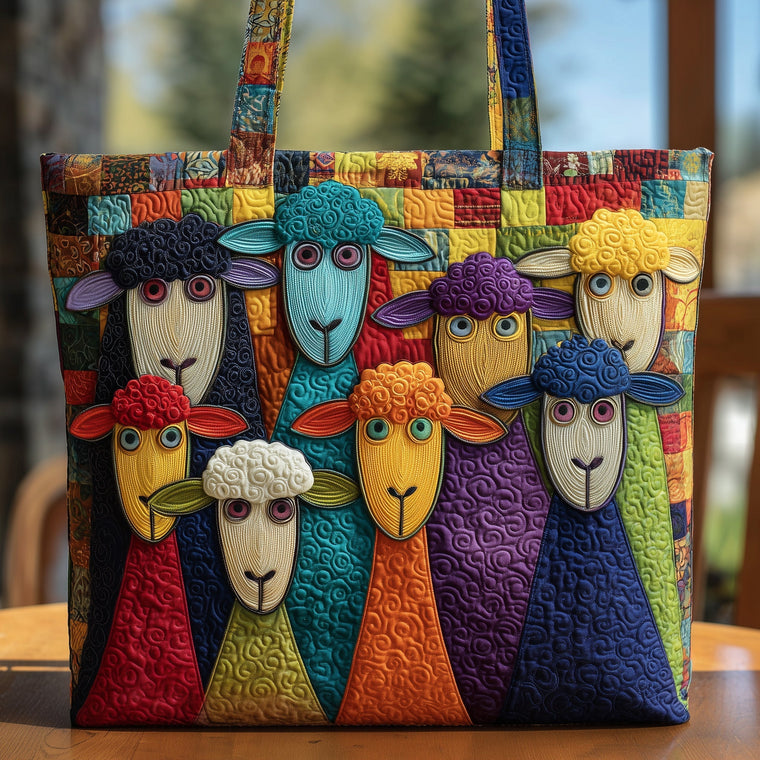 The Colorful Sheep Quilted Tote 8552