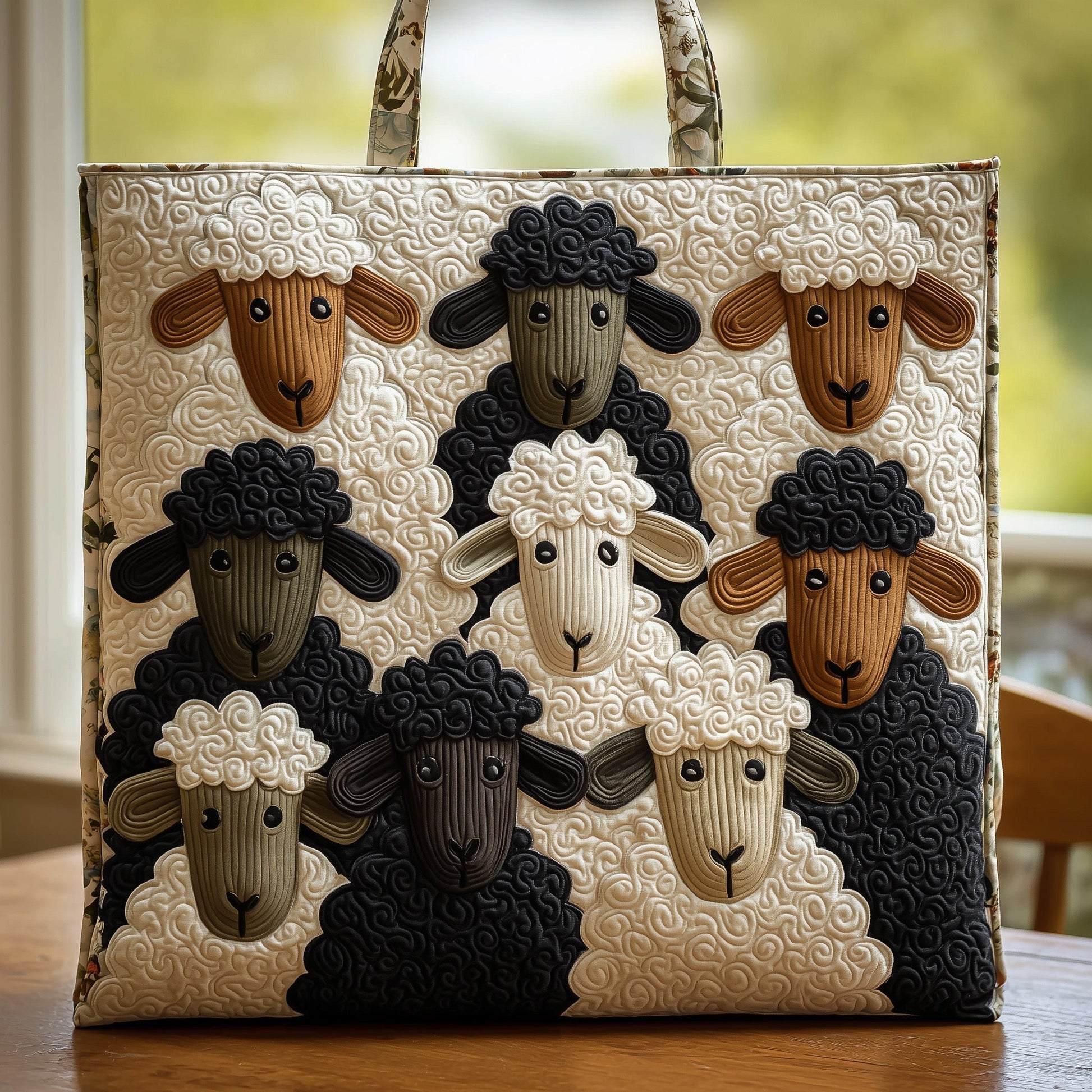 The Sheep Serenity Quilted Tote 8553