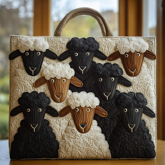 Everyday Sheep Artwork Quilted Tote