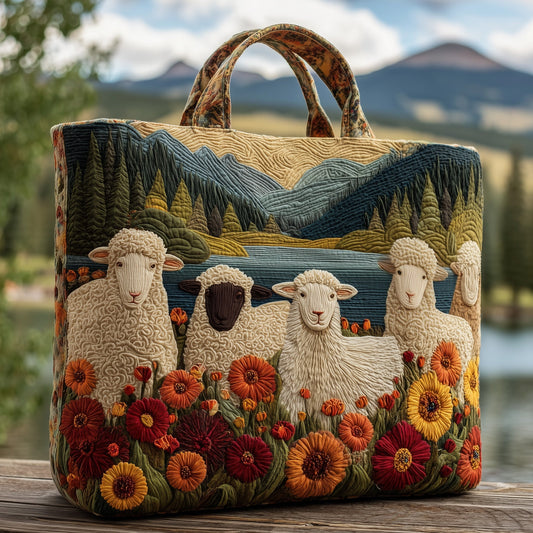 Everyday Sheep Wildflowers Tote Bag
