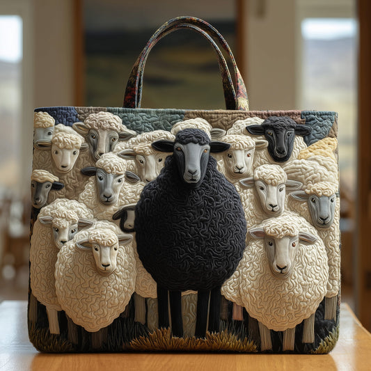 Fluffy Happy Sheep Tote Bag