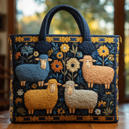 The Farmstead Sheep Quilted Tote 8664